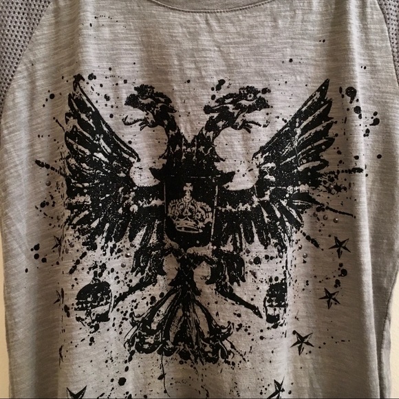 Rock & Republic Short Sleeve Gray Shirt Size XS - Picture 4 of 8